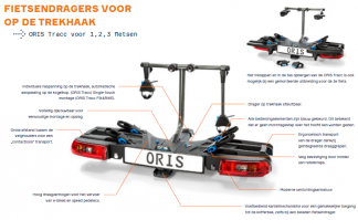 Oris Tracc fietsendrager voor 2 fietsen mijnautomaterialen.nl